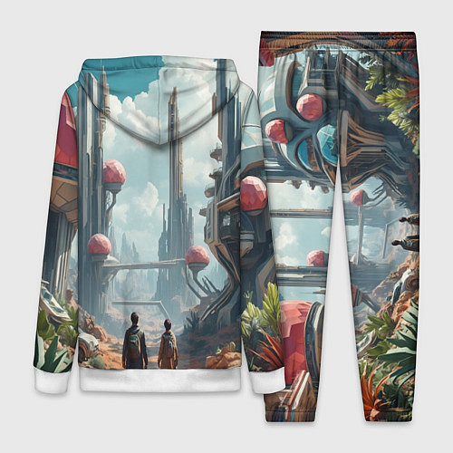 Женский костюм Планета фантастика / 3D-Белый – фото 2