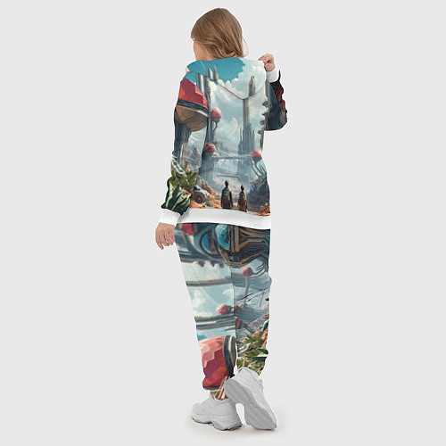 Женский костюм Планета фантастика / 3D-Белый – фото 5