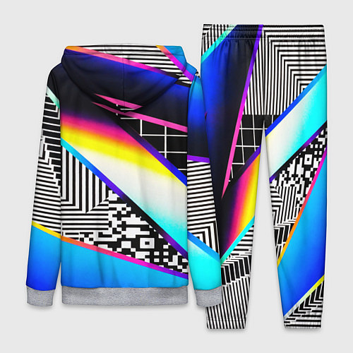 Женский костюм Neon stripes geometry / 3D-Меланж – фото 2