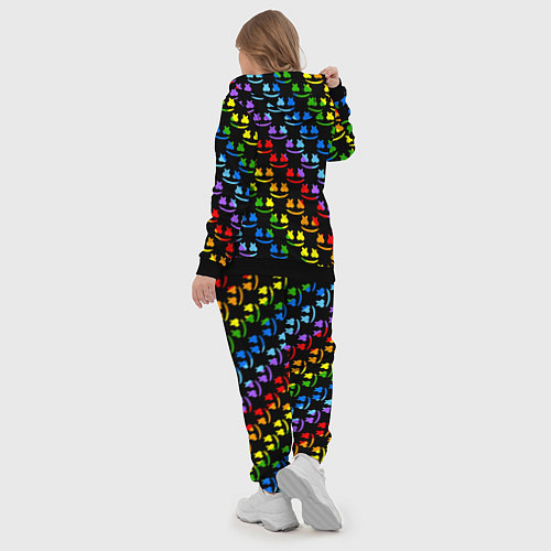 Женский костюм Marshmello pattern neon / 3D-Черный – фото 5