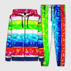 Женский 3D-костюм Fortnite color line, цвет: 3D-синий