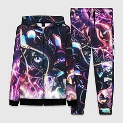 Женский 3D-костюм Фрактальный узор текстура, цвет: 3D-черный