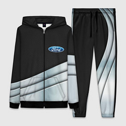Женский 3D-костюм FORD metal texture, цвет: 3D-черный