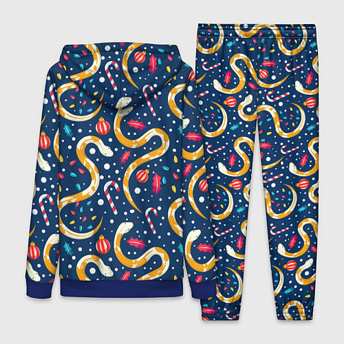 Женский костюм Новогодний паттерн символ года 2025 / 3D-Синий – фото 2