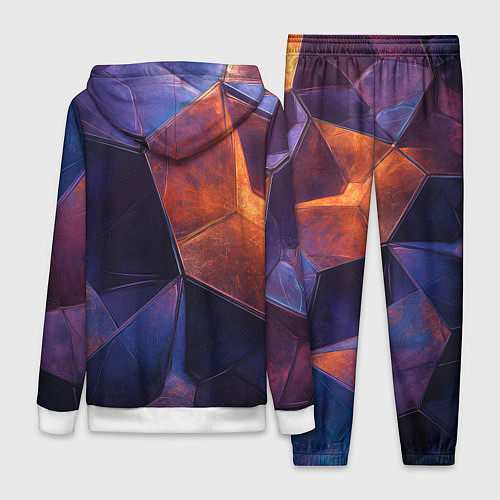 Женский костюм Искаженная геометрия с эффектом потертостей / 3D-Белый – фото 2