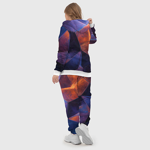 Женский костюм Искаженная геометрия с эффектом потертостей / 3D-Белый – фото 5