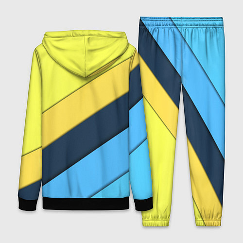 Женский костюм Геометрия полосы спорт / 3D-Черный – фото 2