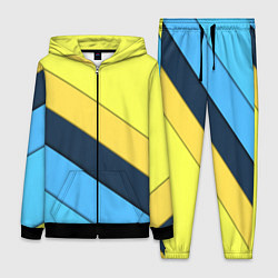 Женский 3D-костюм Геометрия полосы спорт, цвет: 3D-черный