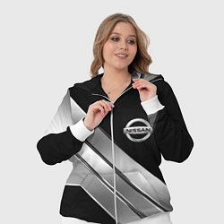 Женский 3D-костюм Nissan metal steel auto, цвет: 3D-белый — фото 2