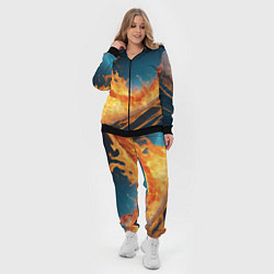 Женский 3D-костюм Огонь и вода стихия, цвет: 3D-черный — фото 2