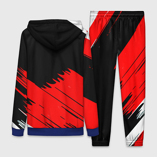 Женский костюм СССР краски абстрактные текстура / 3D-Синий – фото 2