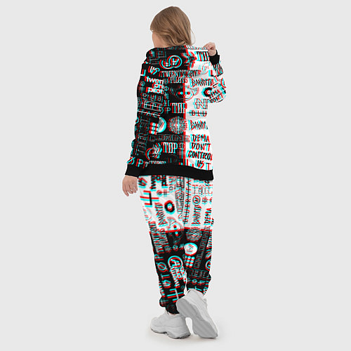 Женский костюм Twenty one pilots glitch pattern / 3D-Черный – фото 5