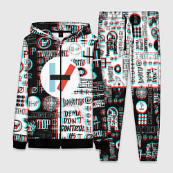 Женский 3D-костюм Twenty one pilots glitch pattern, цвет: 3D-черный