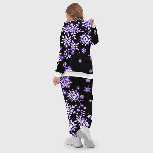 Женский костюм Снежинки в неоне / 3D-Белый – фото 5