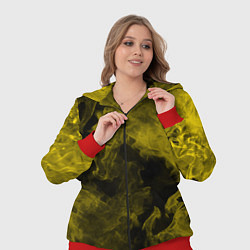 Женский 3D-костюм Жёлтый дым в огне, цвет: 3D-красный — фото 2