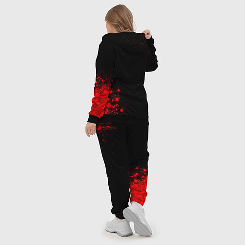 Женский костюм Burzum - red gradient вертикально / 3D-Черный – фото 5