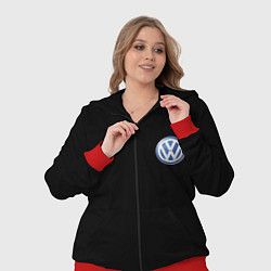 Женский 3D-костюм Volkswagen logo auto, цвет: 3D-красный — фото 2