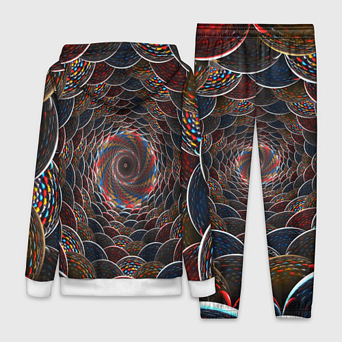 Женский костюм Оптические волны абстракция / 3D-Белый – фото 2