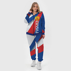 Женский 3D-костюм Цвета флага России и герб, цвет: 3D-синий — фото 2
