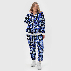 Женский 3D-костюм Fortnite neon game steel, цвет: 3D-белый — фото 2