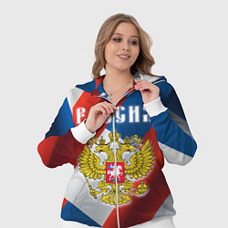 Женский 3D-костюм Цвета флага России, паттерн, цвет: 3D-белый — фото 2