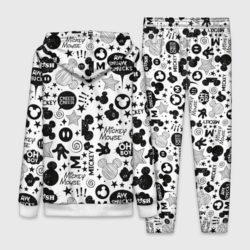 Женский костюм Микки Маус узор / 3D-Белый – фото 2