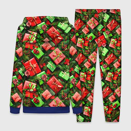 Женский костюм Новогодние подарки в коробках / 3D-Синий – фото 2