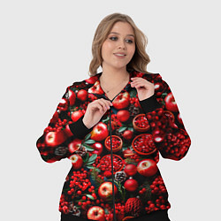 Женский 3D-костюм Рождественские ягоды и фрукты, цвет: 3D-черный — фото 2
