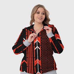 Женский 3D-костюм Красные обои на чёрном фоне, цвет: 3D-меланж — фото 2