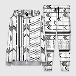 Женский 3D-костюм Закулисье чёрно-белое, цвет: 3D-меланж