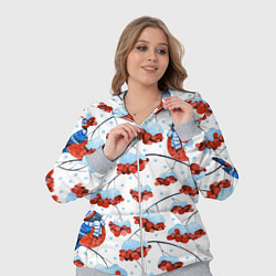 Женский 3D-костюм Снегири в шапочках на рябине, цвет: 3D-меланж — фото 2