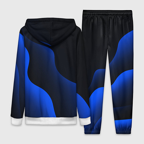 Женский костюм Субару - синие волны / 3D-Белый – фото 2