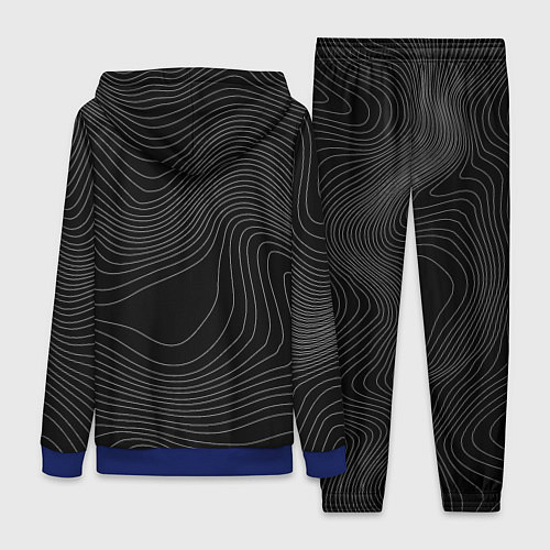 Женский костюм Arctic Monkeys - белые линии / 3D-Синий – фото 2