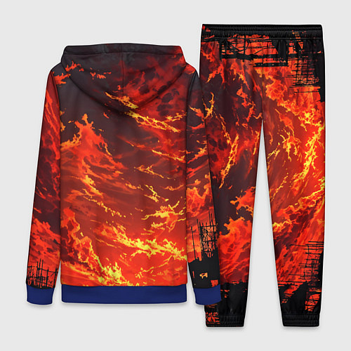 Женский костюм Багровый огненный закат / 3D-Синий – фото 2