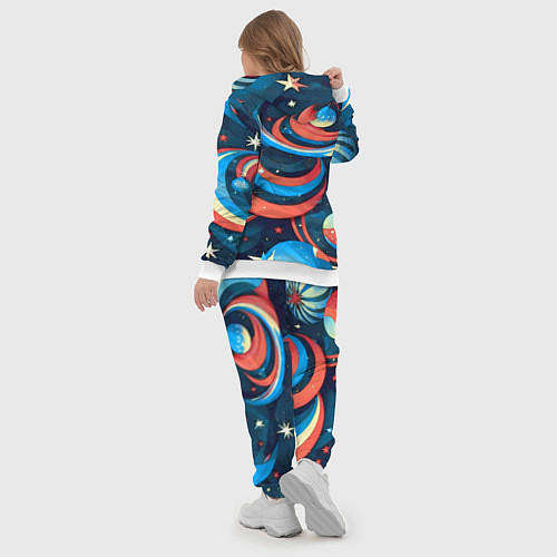 Женский костюм Абстракция ёлочных игрушек / 3D-Белый – фото 5