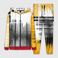 Женский 3D-костюм Жёлто-чёрный гранж на белом фоне, цвет: 3D-красный