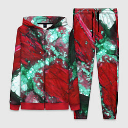 Женский 3D-костюм Голубой минерал в красном камне, цвет: 3D-красный