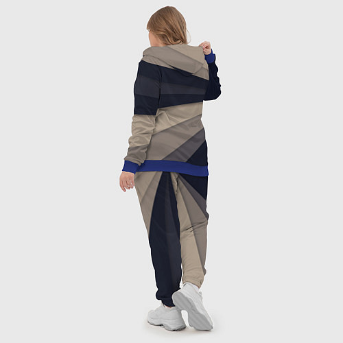 Женский костюм Фрактальные линии / 3D-Синий – фото 5