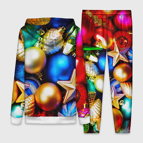 Женский костюм Новогодние украшения / 3D-Белый – фото 2