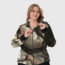 Женский 3D-костюм Жидкая субстанция светло-коричневая, цвет: 3D-черный — фото 2