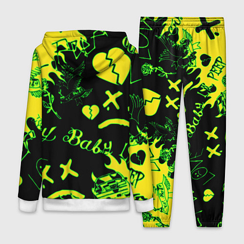 Женский костюм Lil Peep кислотные автографы / 3D-Белый – фото 2