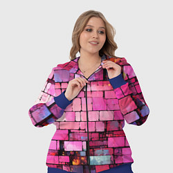Женский 3D-костюм Pink bricks, цвет: 3D-синий — фото 2