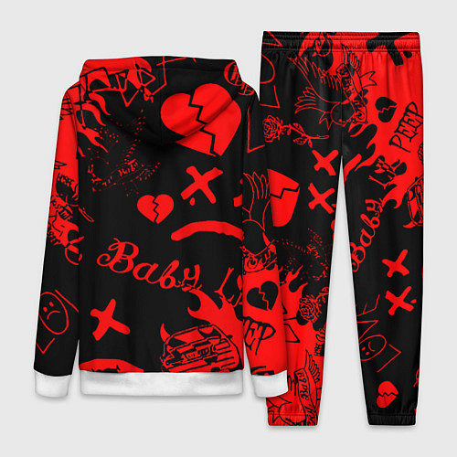 Женский костюм Lil peep monster energy / 3D-Белый – фото 2