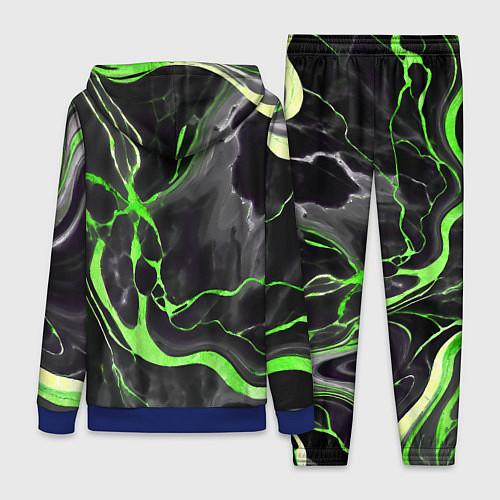 Женский костюм Зелёно-чёрный мрамор / 3D-Синий – фото 2