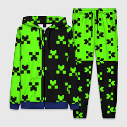 Женский 3D-костюм Майкрафт стиль текстура, цвет: 3D-синий