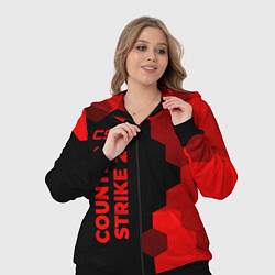 Женский 3D-костюм Counter Strike 2 - red gradient по-вертикали, цвет: 3D-черный — фото 2