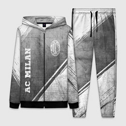 Женский 3D-костюм AC Milan - grey gradient вертикально, цвет: 3D-черный