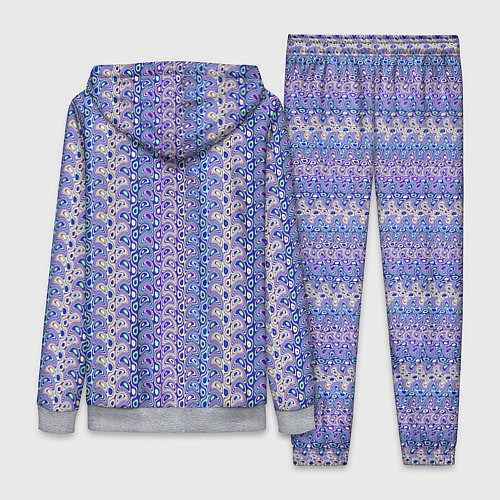 Женский костюм Сиреневый с узором паттерн / 3D-Меланж – фото 2