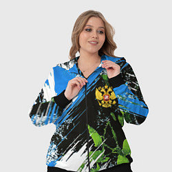 Женский 3D-костюм Герб России на камуфляже, цвет: 3D-черный — фото 2