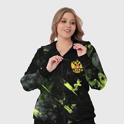 Женский 3D-костюм Зеленая краска в виде камуфляжа, цвет: 3D-черный — фото 2